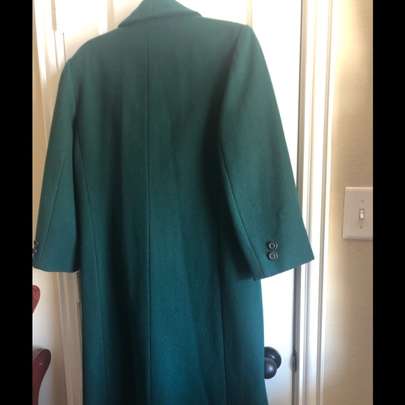 ADOLFO CLASSICS LONG GREEN COAT - Picture 4 of 11